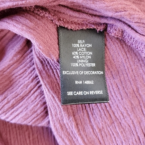 Torrid Peplum Bell Sleeve Top Size 6X Stretch Lace Knit Bodice Fairycore Tunic - Picture 13 of 15